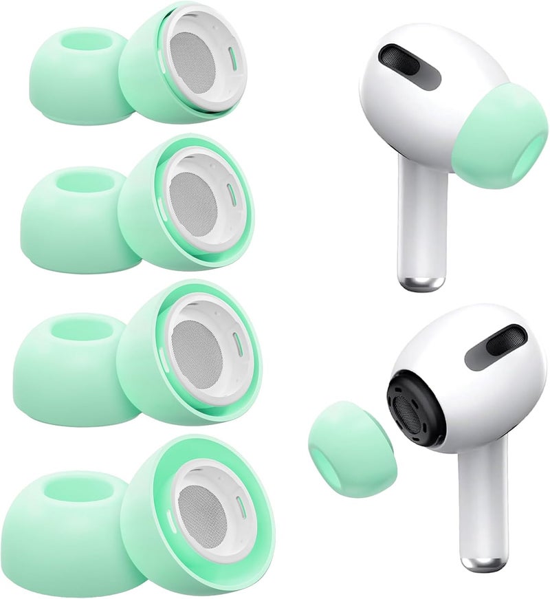 Vsagier 4 Pairs Replacement Ear Tips for AirPods Pro and for Air Pods Pro 2 with Noise Reduction Hole, Non-Slip Soft Silicone Bud Replacement for Airpod Tips Pro with Built-in Dust Guard(XS/S/M/L) - Image 1